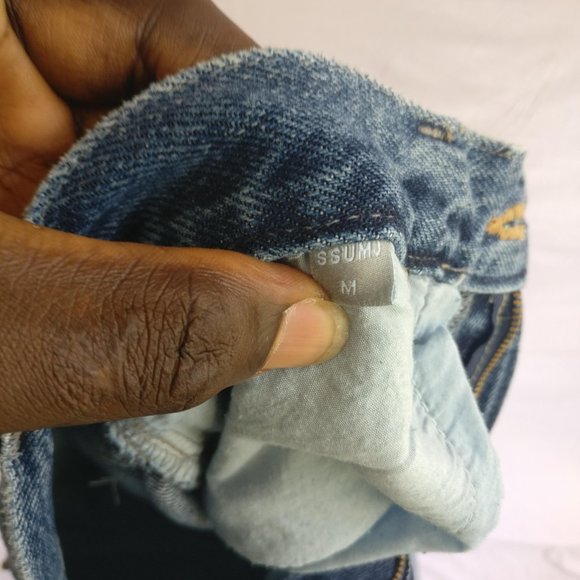 Flared jeans High waist Medium wash 100% soft cotton/sailor pocket/no stretch 27 - Picture 6 of 7